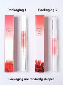 1支3毫升玫瑰粉色指甲角质层护理油笔，植物营养油保湿防倒刺指甲边缘护理工具礼品玫瑰红随机版本 - 玫紅色 - 查看 8