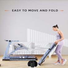 Folding Treadmill, 3.5HP Incline Treadmills For Home, Portable Treadmill With 350LBS Capacity, Compact Treading For Walking Jogging Running - 美規B型插(110-127V) - 查看 7