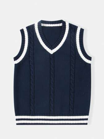 Baby Boy School Uniform Style Knit Sweater Vest