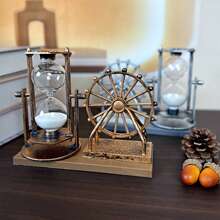 Vintage Ferris Wheel Statue Hourglass Sand Clock Retro Desk Timer Decor For Living Room Bedroom Decor - 彩色 - 查看 1