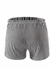 3pcs/Set Men's Striped Boxer Briefs, Loose And Comfortable, Casual And Comfortable, Soft And Comfortable For Home Wear. - Multicolor - View 5