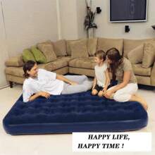 191*137*22cm peso maximo 300kg Colchón de aire inflable, almohada de tanque de agua Flexible y Vertical, lona recubierta de PVC Flexible, resistente al agua, brillante - Azul - Ver 1