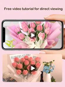 Bộ dụng cụ thủ công DIY làm từ dây kẽm, hoa làm từ dây kẽm, nhiều màu sắc kết hợp, nhiều chủ đề và kiểu dáng khác nhau, bộ dụng cụ làm bó hoa, dây kẽm nhung và dây thép mềm để làm bó hoa tulip, hướng dương và hoa hồng. - nhiều màu - Xem 4