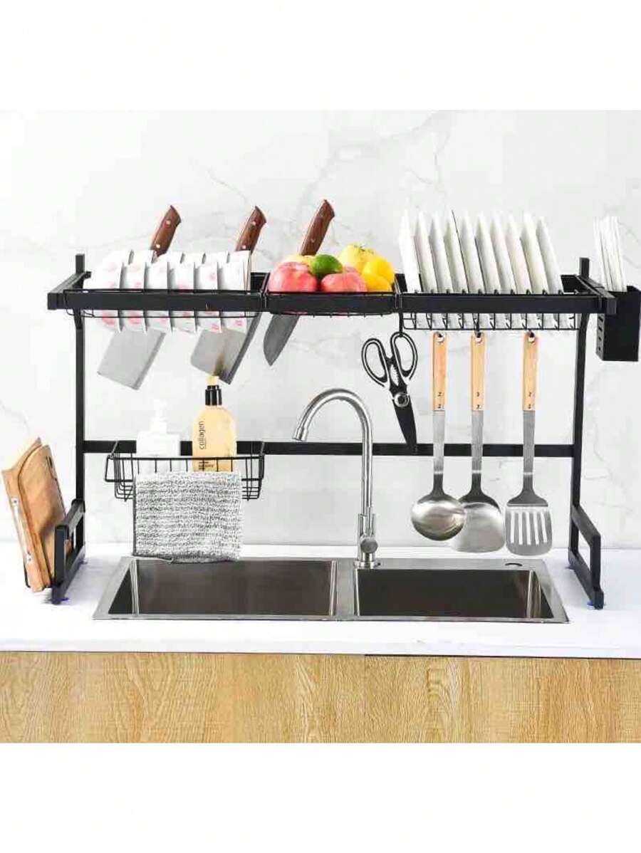 Dish Drying Rack Dish Drying Rack Over The Sink - nero - Visualizzare 1