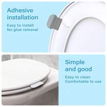 1 件式马桶盖升降器，多功能手柄马桶座盖升降器，避免接触马桶盖手柄浴室配件，适用于家庭、办公室、酒店 - 彩色 - 查看 5