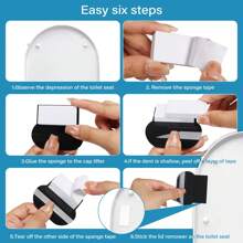 1 件式马桶盖升降器，多功能手柄马桶座盖升降器，避免接触马桶盖手柄浴室配件，适用于家庭、办公室、酒店 - 彩色 - 查看 3