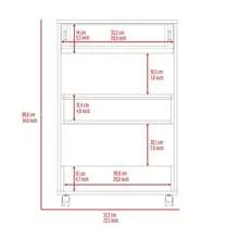 Dundee Kitchen Cart, One Drawer, Two Open Shelves