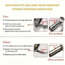 1 cái dụng cụ gọt rau củ 2 trong 1, hình chữ Y với lưỡi dao răng cưa sắc bén bằng thép không gỉ, thích hợp cho rau củ và trái cây, dễ dàng gọt vỏ cả mặt trước và mặt sau, dụng cụ nhà bếp. - Bạc - Xem 10