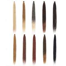 Dreads Hair Extensions Crochet Braiding Hair Long Synthetic Dreadlock Extensions Handmade 10 Strands Crochet Hair Long Crochet Braids Hip-Hop Style Soft Dreads Hair Extensions - Multicolor - View 4