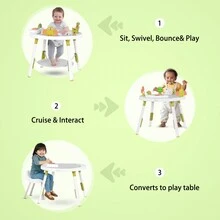 UBRAVOO Baby Activity Center,Interactive Play Center With 3-Stage Grow-With-Me Functionality, 4mo+,Explore & More - Green - View 4