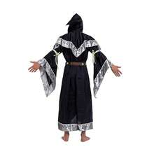SYNCFUN Mystical Dark Sorcerer Medieval Warlock Glow Arm Strings Halloween Costumes For Men