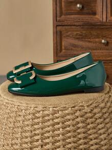 WHDXY Women's Fashion Square Toe Flat Shoes, Goddess Flat Multi-Color Versatile Shoes Suitable With Jeans, Flare Pants, Casual Shoes, Soft Bottom Square Toe Burgundy/Black