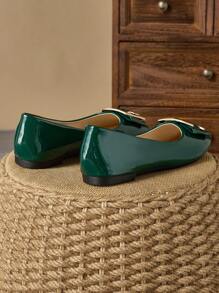 WHDXY Women's Fashion Square Toe Flat Shoes, Goddess Flat Multi-Color Versatile Shoes Suitable With Jeans, Flare Pants, Casual Shoes, Soft Bottom Square Toe Burgundy/Black