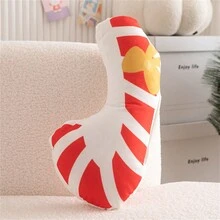 1 件卡通圣诞不对称枕头（带枕芯）由短毛绒涤纶纤维制成。双面柔软。适合家庭和户外装饰，是圣诞节气氛的必备品。9 种设计可供选择（圣诞老人、雪人、驯鹿、圣诞礼盒、拐杖糖、圣诞树、圣诞花环、圣诞袜）。可以接受单个或组合设计。非常适合作为圣诞派对礼物。 - 彩色 - 查看 3