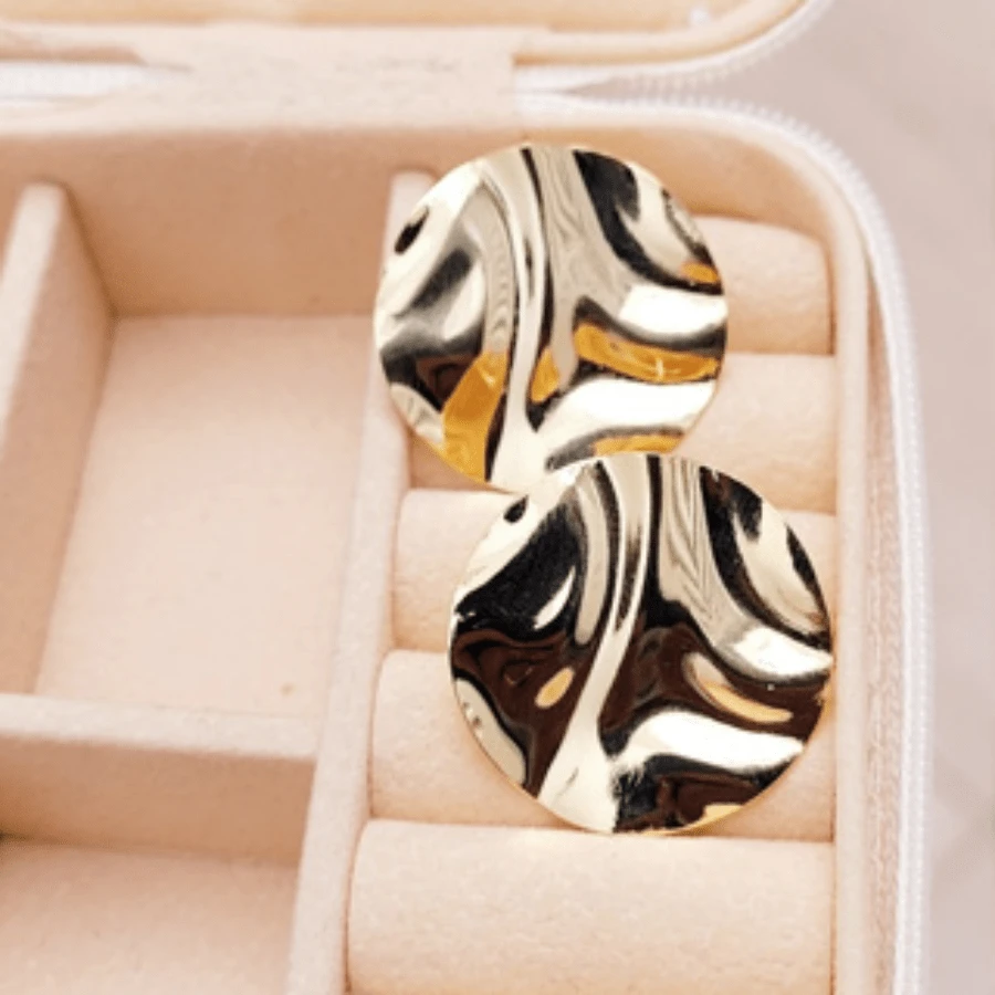 Stud Earrings - 金色 - 查看 1