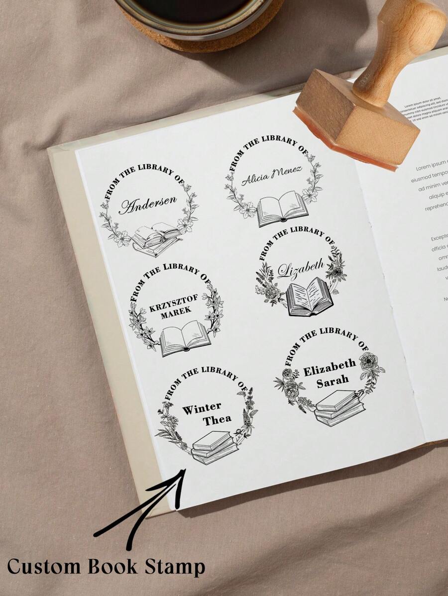 Timbro per libri personalizzato | Timbro timbrator | Timbro "Da biblioteca di" | Accessori per lettori | Timbro personalizzato | Timbro per libri Torna a scuola, Torna a scuola, Forniture scolastiche