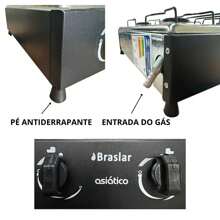 Portable Gas Cylinder Cooktop Tabletop Stove With 4 Burners For Camping Motorhome Truck Braslar Bivolt - màu đen - Xem 5