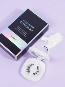 MAGEFY Bộ lông mi giả từ tính kèm nhíp chuyên nghiệp, lông mi giả không keo, có thể tái sử dụng, lông mi Manga Lash tự nhiên, dài, mềm mại, giả lông chồn, dụng cụ trang điểm mắt nhẹ nhàng cho các bữa tiệc làm đẹp khi đi du lịch - màu đen - Xem 9