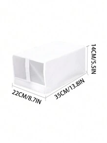 1pc White, Gray, Shoe Storage Box, Large Flip Style Shoe Cabinet, Dust-Proof, Foldable, Fabric Shoe Box - Multicolor - View 4