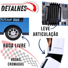 Articulated Metropolitan Bus Plastic Toy Large Box Box Color:Blue - Nhiều màu - Xem 3