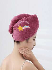 Mũ che tóc khô hình tam giác, Mũ thổi tóc bằng len san hô khô nhanh, Thích hợp để gội và chăm sóc hàng ngày, Mũ khô thấm nước cho mũ ngón chân - Nhiều màu - Xem 5