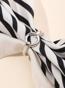 1 szt. Geometryczny okrągły prosty wysokiej klasy dekoracyjny klips do szalika ze stopu cynku