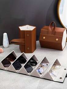 1PC Sunglasses Organizer, 2/3/4/5/6 Slots Travel Glasses Case, Multiple Pairs Eyeglasses Storage Box, Hanging Eyewear Holder Folding Glasses Case, Anti-Stress Sunglasses Case, Personalized Sunglasses Case, Glasses Case, Glasses Storage Box, - Multicolor - View 11