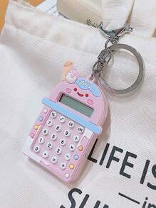 1pc Calculator Keychain Mini Portable Calculator With Keychain Key Chains Cute Stylish And Creative Cute Keychain 8-Digit Display Pocket Calculator Keychain Gift(Batteries Not Include) Keychain Accessories Small Gifts