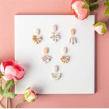 قالب أقراط زهرة عتيقة قطعة واحدة، أداة قطع للنمذجة بالطين الناعم لصنع أقراط الطين الناعم DIY المصغرة