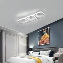 LED Ceiling Light, LED Ceiling Lamp, 32W Square LED Ceiling Modern For Home Living Room Bathroom Kitchen Bedroom 6500K (Cold White Light) - 白色 - 查看 4