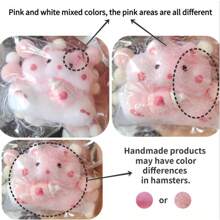 1 件可爱仓鼠挤压玩具，超柔软感官坐立不安玩具，缓解压力玩具，适用于成人缓解焦虑的礼物（仓鼠）*手工制作的产品，脚的形状和颜色略有偏差 - 彩色 - 查看 11