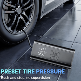 1pc Portable Wireless Handheld Electric Inflator Pump, Car Tire, Bicycle Tire, Motorcycle Tire, Balls & Other Inflatables Inflator With LED Light, Can Be Used As Power Bank, USB Charging