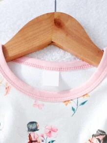 2pcs/Set Infant Girls Pink Fairy Outfit - Pink - View 3