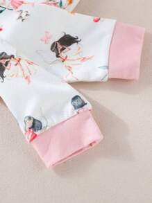 2pcs/Set Infant Girls Pink Fairy Outfit - Pink - View 5