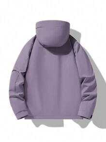 Women's New Winter Lightweight Windbreaker Jacket, Warm Waterproof Windproof Sports Stylish Solid Color Outwear