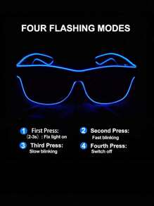 Luminous Glasses LED, Creative Fun Party Gift Items For Bar, Club, Masquerade, Festival Celebrations, Music Concert - Multicolor - View 2