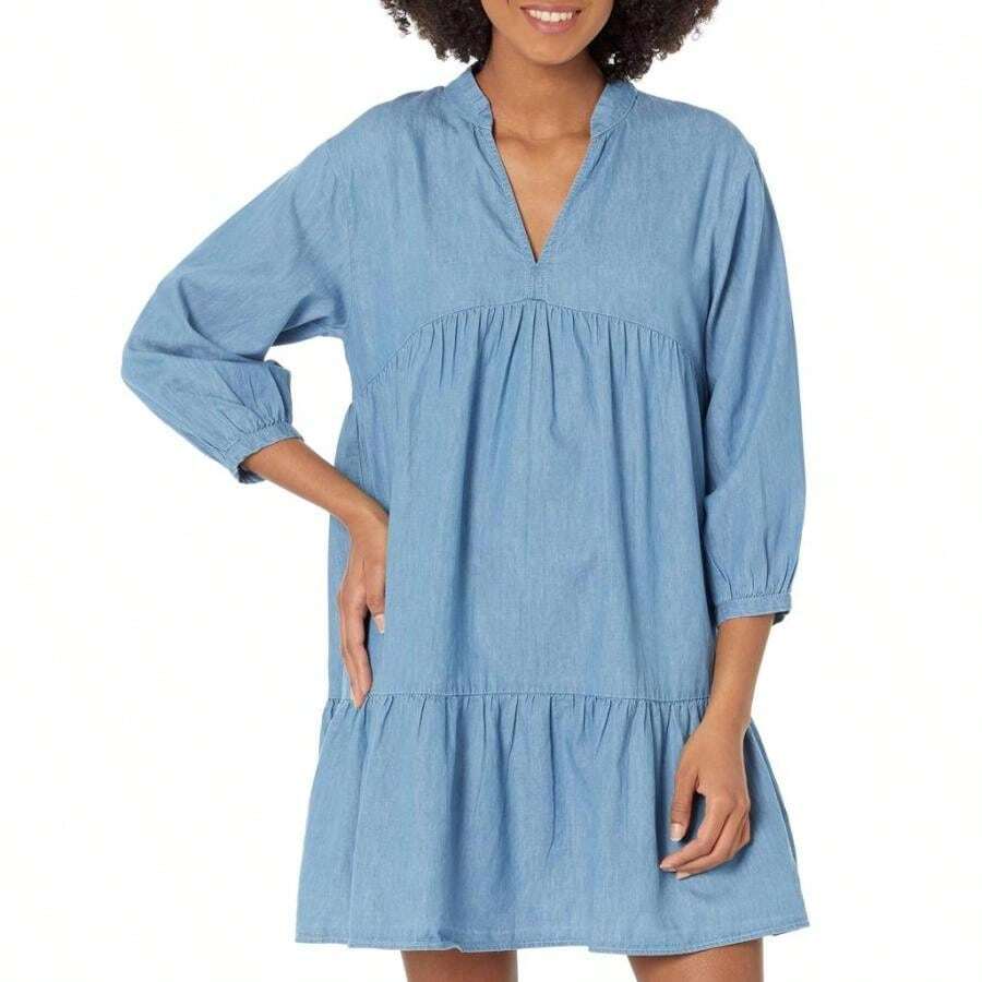 Mango Váy Carmen-H - Mở màu xanh - Xem 1