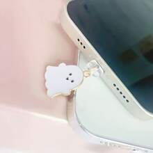 1 件时尚防滴油白色黑色 Daemon 防尘塞适用于所有手机充电端口万圣节礼物 - 彩色 - 查看 3