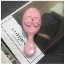 Bow Design Fine-Tooth Air Cushion Hair Brush - Mini Hair Comb Suitable For Normal Hair - one-size - View 4