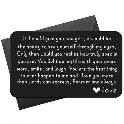 1pc Gift I Love You, Wallet Insert Card, Men's Wedding Anniversary Engagement Gift, Couple Husband Birthday Gift