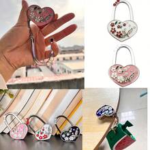 心形可折叠金属包挂架，桌面包挂架，钱包和手提包收纳挂架