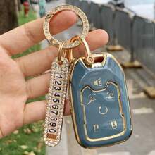 Key Fob Cover Case Compatible With Chevy For Chevrolet For Suburban For Tahoe For Gmc Yukon/Yukon XL For Terrain Acadia She Keychain Protector Accessories - GMC-with Keychain 6 - View 6