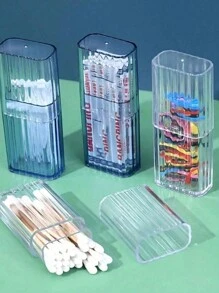 3个装方形亚克力棉签盒，透明收纳盒，小物件收纳盒，棉签分发盒，翻盖式棉签分发盒，透明塑料盒，适用于浴室、桌面、洗手间，可存放棉签、清洁球、牙签、牙线和其他小物件。便携防尘，家用小盒子，方便携带化妆工具。包包、房间装饰、包袋、化妆包、梳妆台、旅行、化妆包、旅行必备品、收纳盒、储物、旅行必备品、化妆品收纳盒、化妆包、化妆品收纳盒、收纳盒、洗漱包、桌面收纳盒、化妆品包、化妆袋、化妆品收纳盒、梳妆台配件、化妆袋、化妆包、珠宝盒、收纳袋、化妆刷架、刷架、香水收纳盒、收纳袋、女士礼物、圣诞礼物、女士礼物创意、房间装饰 - 無色 - 查看 3
