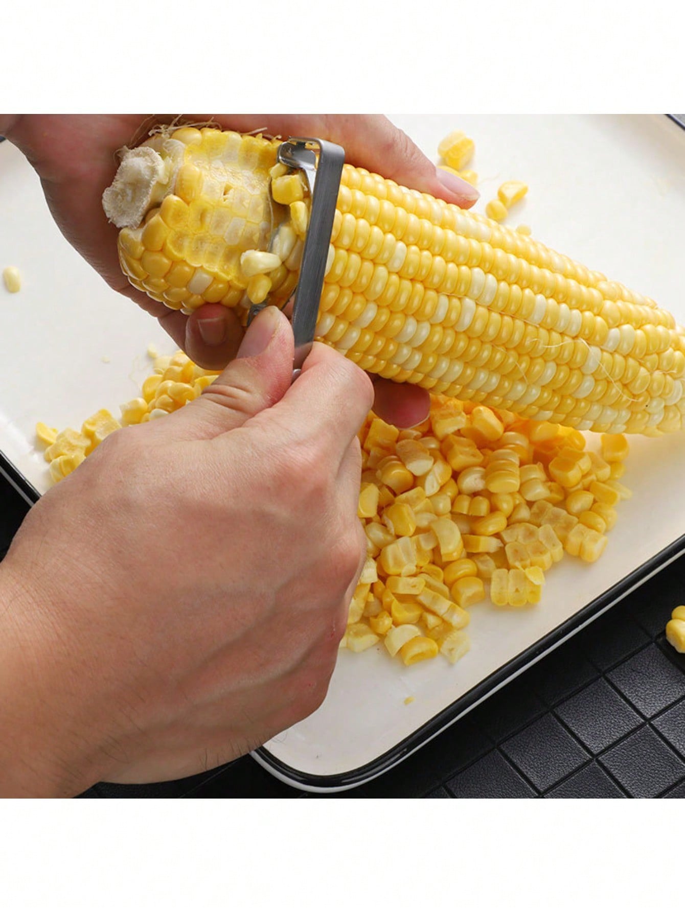 قشارة ذرة من الفولاذ المقاوم للصدأ قياس 7 بوصة، فا...