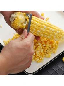 1pc 7in Steel Corn Peeler, Stainless Steel Corn Separator, Corn Peeler, Efficient Corn Peeler, Durable Thresher With Comfortable Ergonomic Handle, Reusable Thresher, Multifunctional Vegetable Peeler, Kitchen Must-Have For Fresh Corn Lovers, Kitchen Gadgets That Can Easily Remove Corn, Household Must-Haves, Creative Kitchen Tools, Space-Saving Design, Corn Peeler, Suitable For Hotels, Restaurants, Bulk Kitchenware And Tableware,
