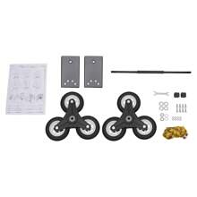 YUNRUX Stair Cart Sack Truck 150 Kg Foldable Stair Cart 8+2 Wheel Foldable Stair Vehicle Stainless Steel Trolley Transport Frame Stair Lift (8 Wheel) - Black - View 3