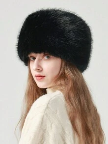 1pc Women's Wool Blend Soft, Thick, Warm Brimless Fisherman Beanie Hat, Suitable For Autumn/Winter Outdoor Activities And Daily Wear