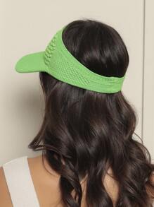 Women Modal Visor Hat Solid Casual Outdoor Visor Hat Summer 2023 Beach Hiking Cycling - 青檸色 - 查看 5
