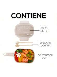 Contenedor Para Alimento Portátil Estudiante Oficina de 850ML Hermética - Rosa - Ver 5