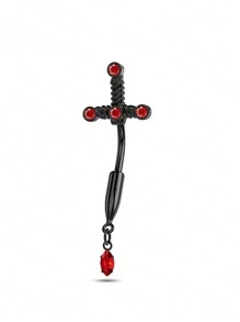 1 pièce Anneau de nombril décoratif en forme de chauve-souris avec pierres strass, araignée en web et crâne pour l'Halloween, pour femmes, bijoux de corps de nombril